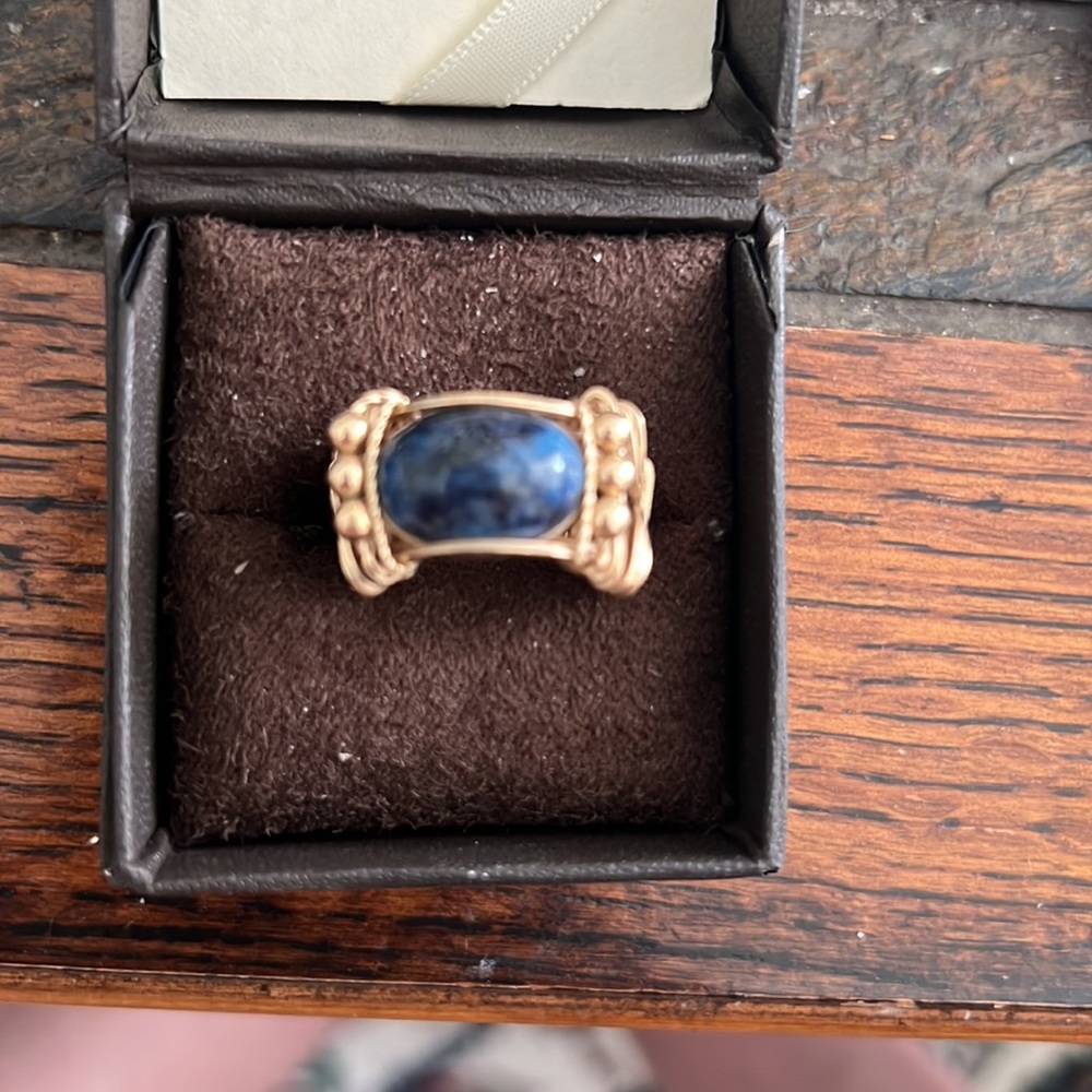 Lapis Lazuli of Excellent jewelry grade quality. Black streaks as in good lapis